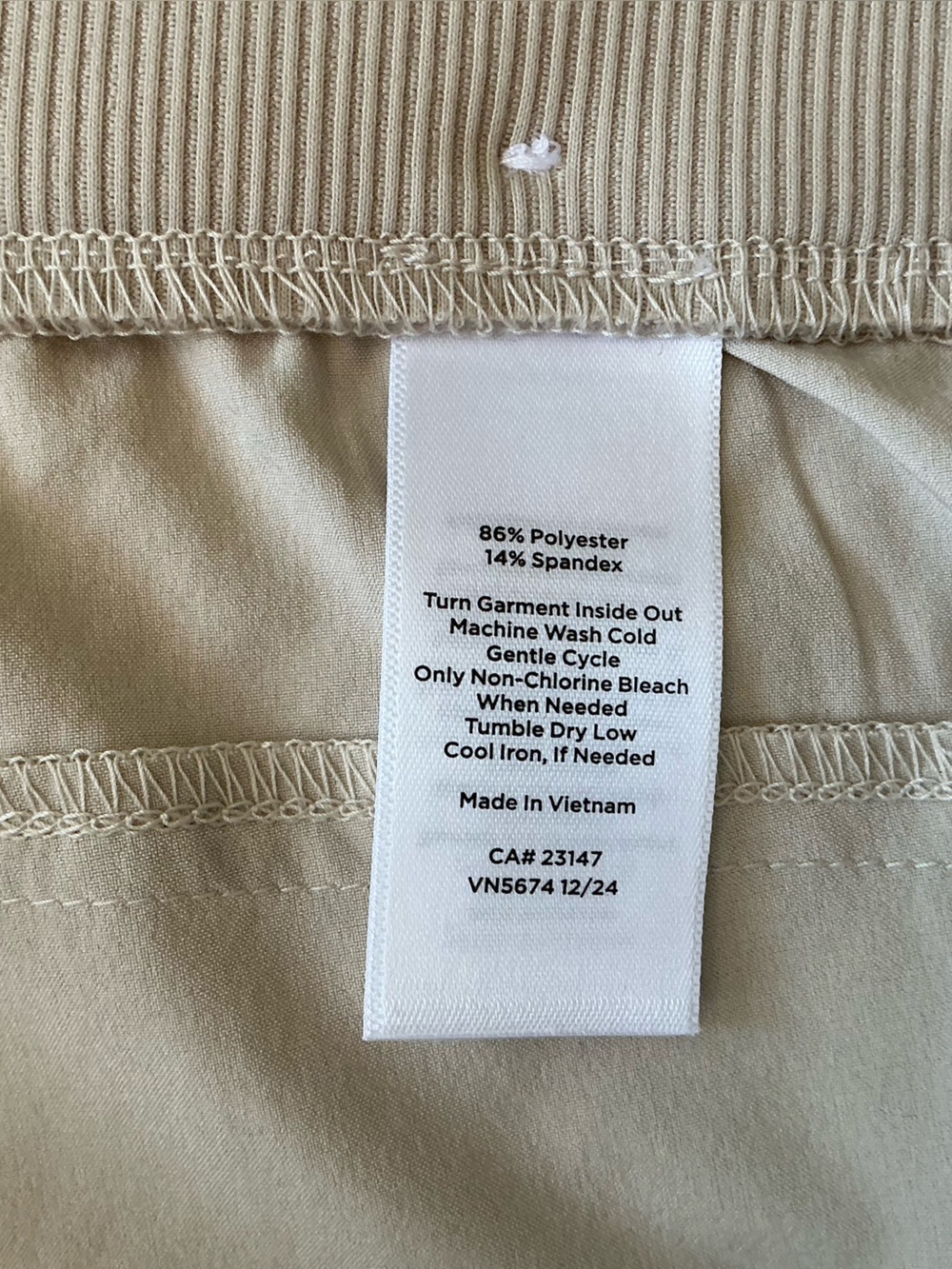 NWT Talbots T Large Wide Leg Ankle Pants Oat Travel Pull-On UPF 50 Stretch - Picture 6 of 10